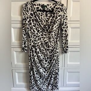 Ralph Lauren Gray and White Dress